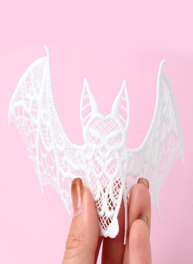 Ximimark 4 pcs Halloween Bats, Decoration Lace Bat, 3D Scary Black Bat Decor, Halloween Room Decor, Realistic Prank Props - Image 3